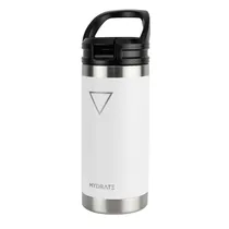 Garrafa Térmico Hydrate - 473ML - com Canudo - Branco