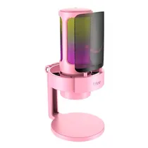 Microfone Fifine A8P RGB 3.5MM Pink