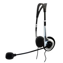 Fone de Ouvido Argom ARG-HS-0088 Classic 88 c/Micro 3,5 MM - Preto/Prateado