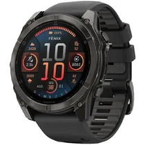 Relogio Garmin Fenix 8 Amoled Sapphire 010-02905-21 51 MM com GPS/Wi-Fi - Cinza/Preto