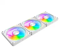 Cooler Fan de Gabinete Kit com 3, Aigo Darkflash Gauss G24 Argb, Magnetic 7-Pinos/Argb 3-Pinos/PWM 4-Pinos, 120MM, Branco