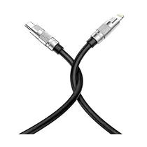 Cabo Lightning/USB-C Xo Q228A Silicone Durable 27W 1,2M - Preto