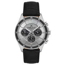 Relogio Analógico Masculino Daniel Klein DK.1.13973-1 Exclusive Gent / Pulseira de Couro - Preto/Prata