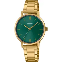 Relogio Casio LTP-VT02G-3AUDF Analógico Feminino - Dourado/Verde