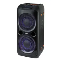 Speaker Caixa de Som Coby CY3360-28-40 / USB / SD / Aux / Bluetooth / 40W RMS / 2X 8" / LED - Preto