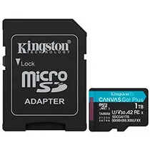 Cartão de Memória Micro SD Kingston Canvas Go Plus U3 C10 V30 A2 1TB - SDCG4/1TB