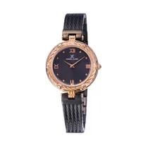 Relógio Analógico Feminino Daniel Klein Premium DK11966-5 - Preto/Rosa Ouro