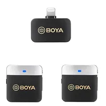 Microfone Sem Fio Boya BY-M1V6 para iPhone (2TX+1RX)