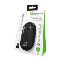 Klip Mouse Wireless KMW-415BK Slimsurfer 1600DPI/4 Bot Negro