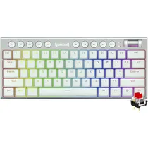 Teclado Gamer Mecânico Redragon K632W-RGB-Pro Horus Mini Pro RGB Sem Fio - Branco (Inglês)