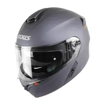 Capacete Axxis Storm s SV Solid A2 - Articulado - Tamanho M - com Óculos Interno - Titanium Mate