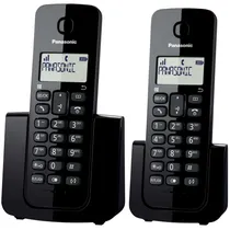 Panasonic Telefono Inalambrico KX-TGB112LAB 2BASE Bivolt Negro