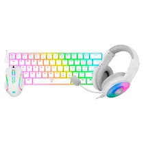 Kit Gamer Redragon S129W Teclado K630RGBW + Mouse M607W + Headset Pandora H350RGB-1-W