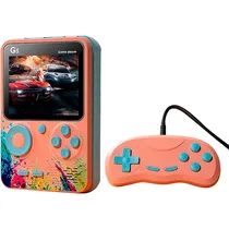 Console Portátil Game Box G5 de 3" com 500 Jogos - Rosa/Azul + Controle (Inglês/Chinês)