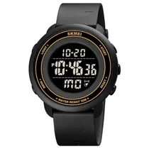 Relògio Masculino Digital Skmei 1736 GDWT Dourado / Branco