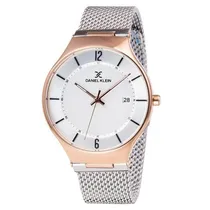 Relógio Analógico Daniel Klein Fiord DK11819-4 Masculino, Metal - Prata e Rosa Ouro