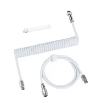 Cabo USB-C para USB-A, Attack Shark C01PRO Espiral, Aviator, White