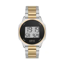 Relógio Digital Masculino Daniel Klein D:Time DK.1.12642-2 - Dourado/Prata