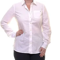 Camisa Tommy Hilfiger Feminina 1A67662955-100 SM - Branco