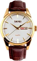 Relógio Skmei 9073 Gold/White - Feminino