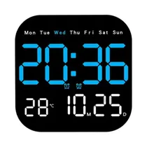 Relogio Digital Parede Sate AC-T6844 LED Branco