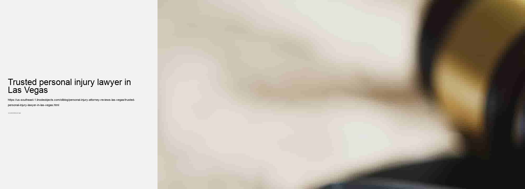 trusted personal injury lawyer in Las Vegas