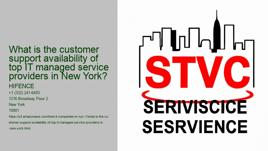 What is the customer support availability of top IT managed service providers in New York?