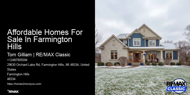 Affordable Homes For Sale In Farmington Hills