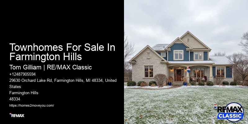 Townhomes For Sale In Farmington Hills