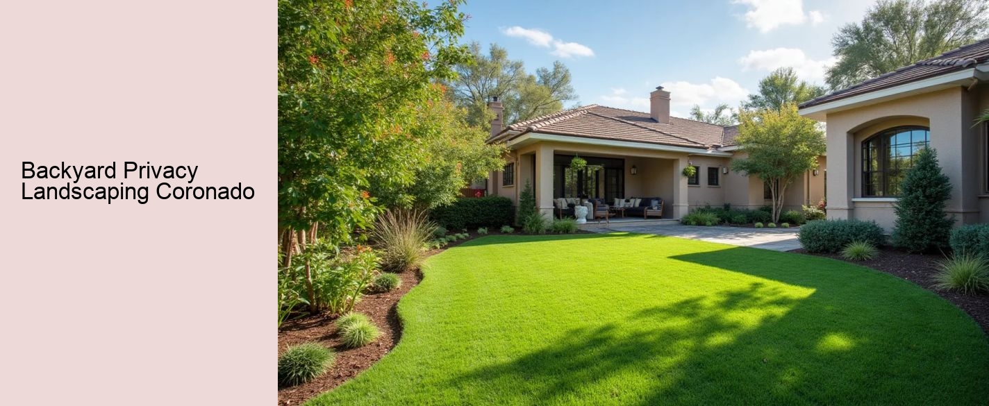 Backyard Privacy Landscaping Coronado