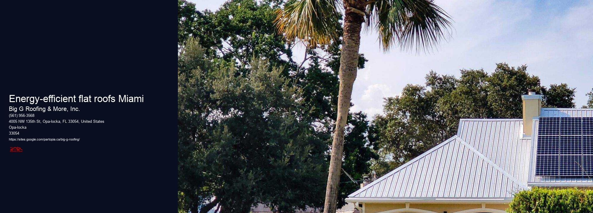 Energy-efficient flat roofs Miami