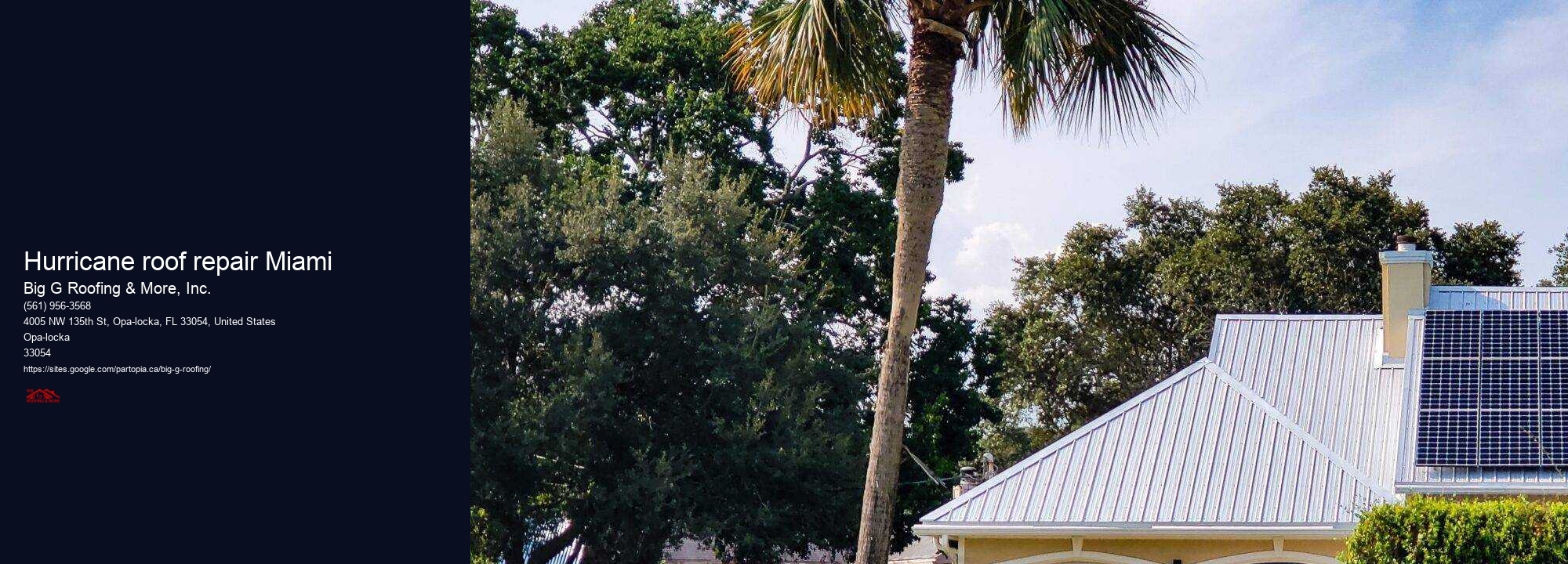 Hurricane roof repair Miami