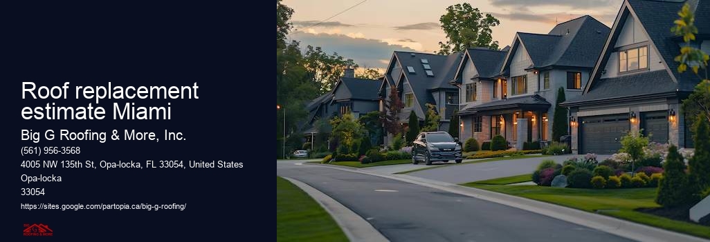 Roof replacement estimate Miami