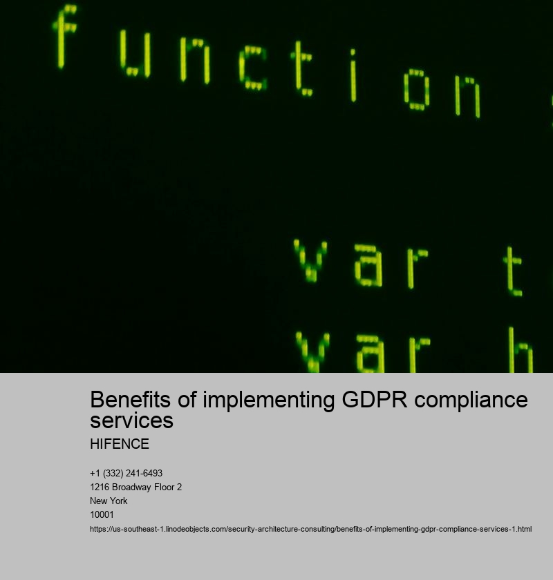 Benefits of implementing GDPR compliance services