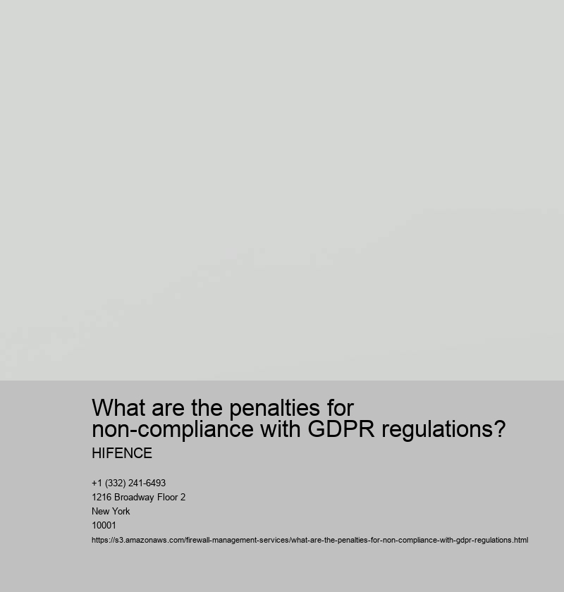 Fines for non-compliance with GDPR regulations