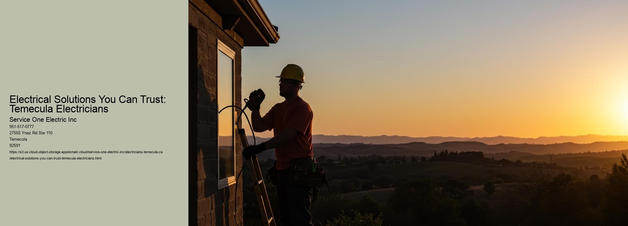 Electrical Solutions You Can Trust: Temecula Electricians