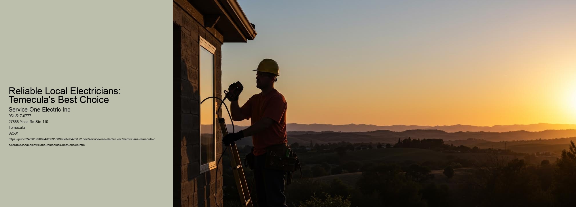 Reliable Local Electricians: Temecula's Best Choice