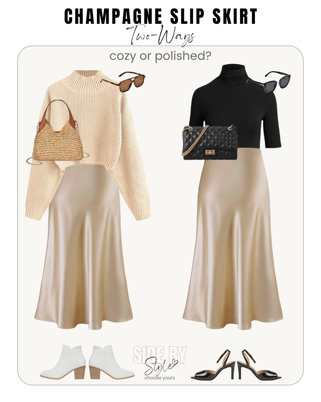 Champagne Slip Skirt - Cozy or Polished