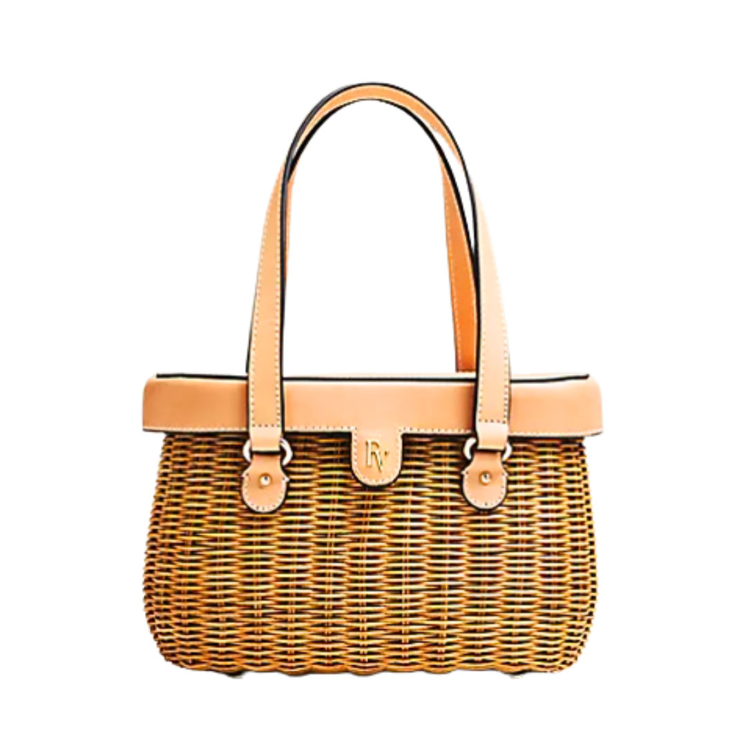 Frances Valentine Woven Basket Satchel
