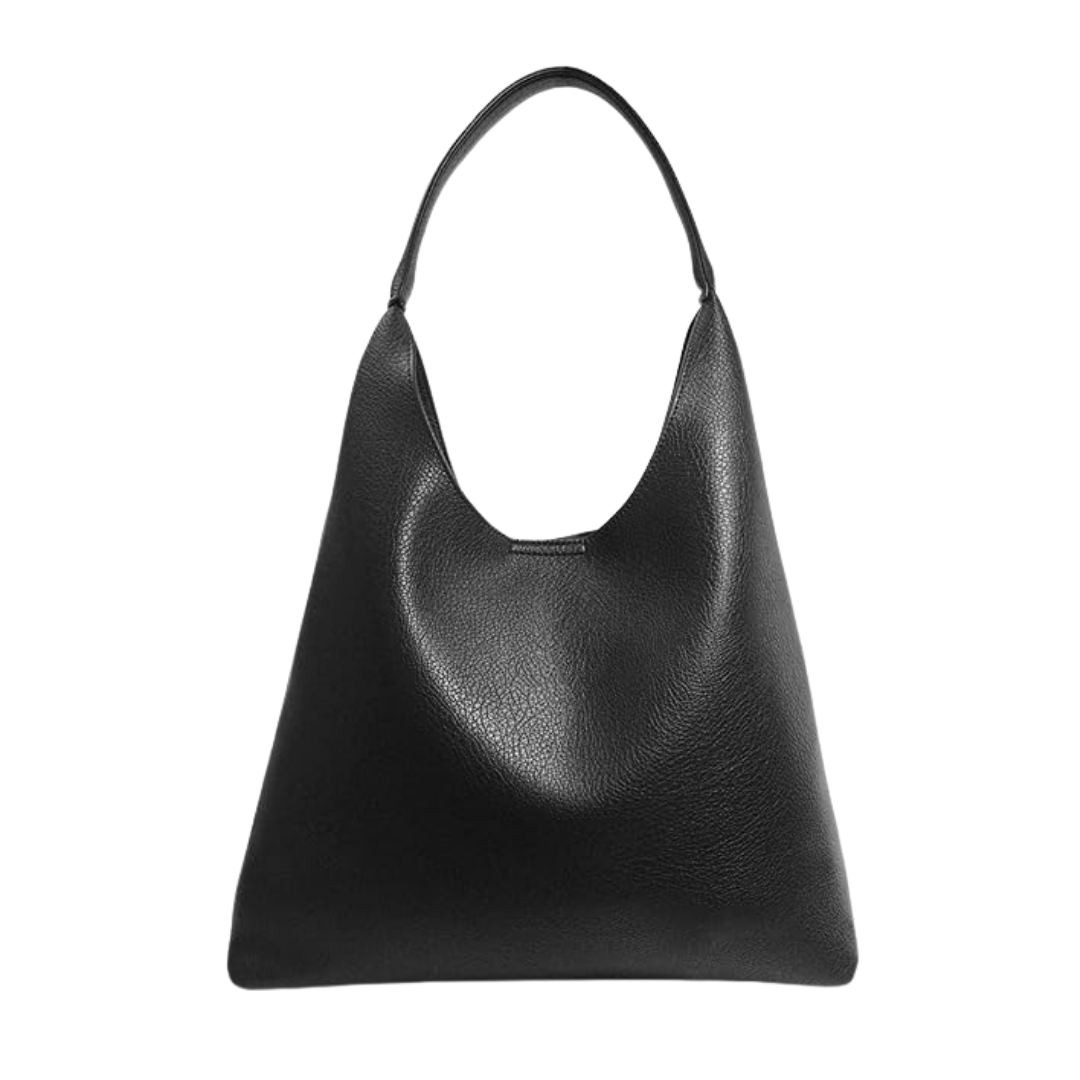 Brand Slouchy Vegan Leather Shoulder Bag