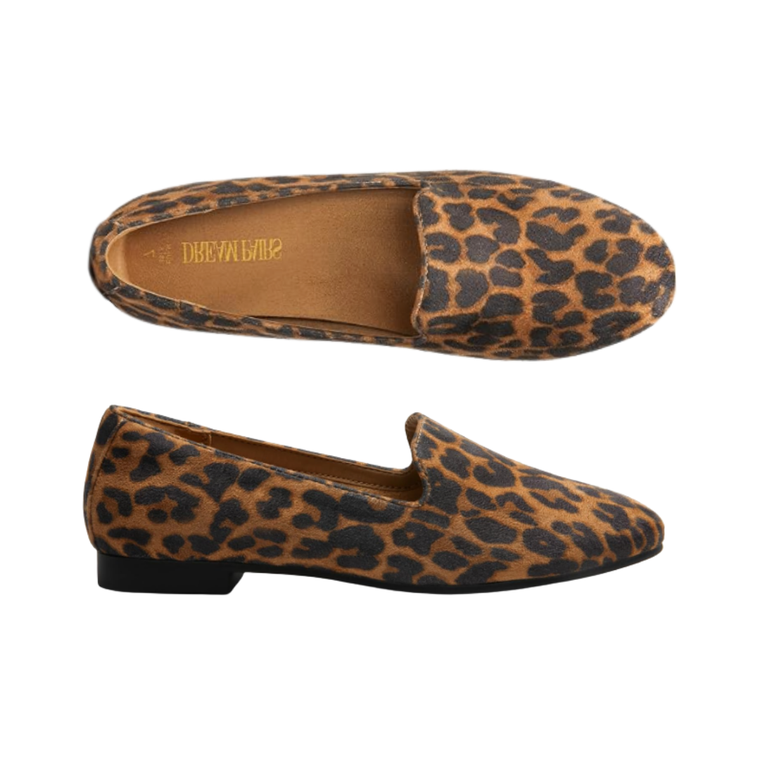 DREAM PAIRS Cheetah Print Loafers
