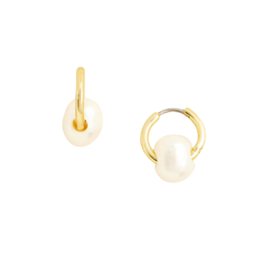 J.Crew Gold Pearl Earrings