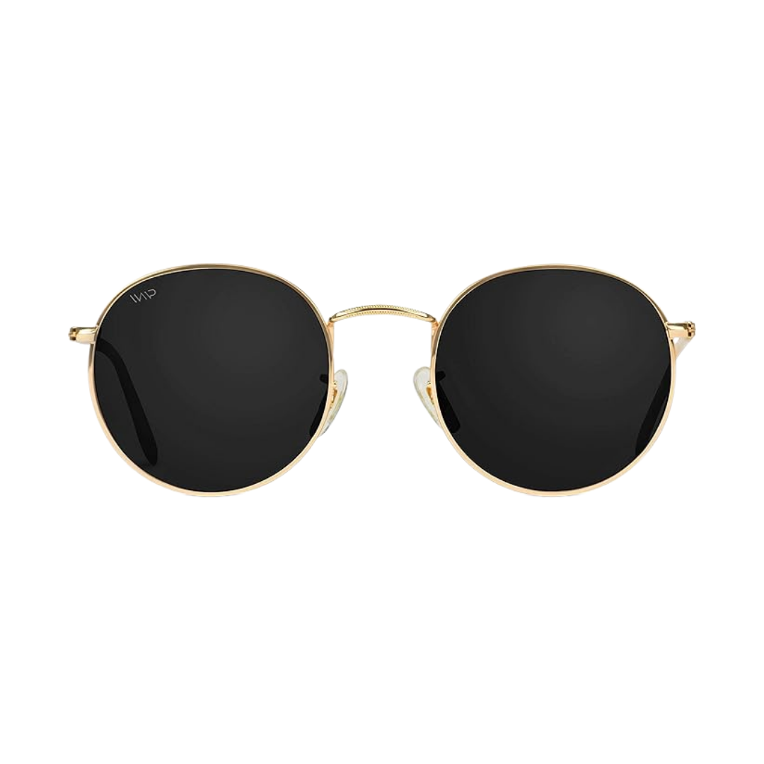 WearMe Pro Round Gold Rim Sunglasses