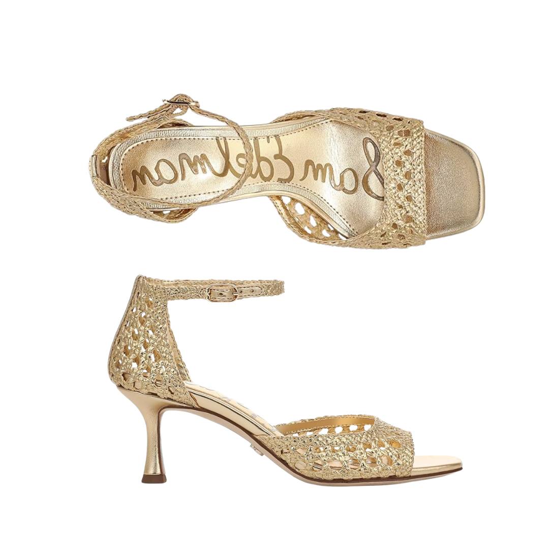 Sam Edelman Gold Strappy Heels