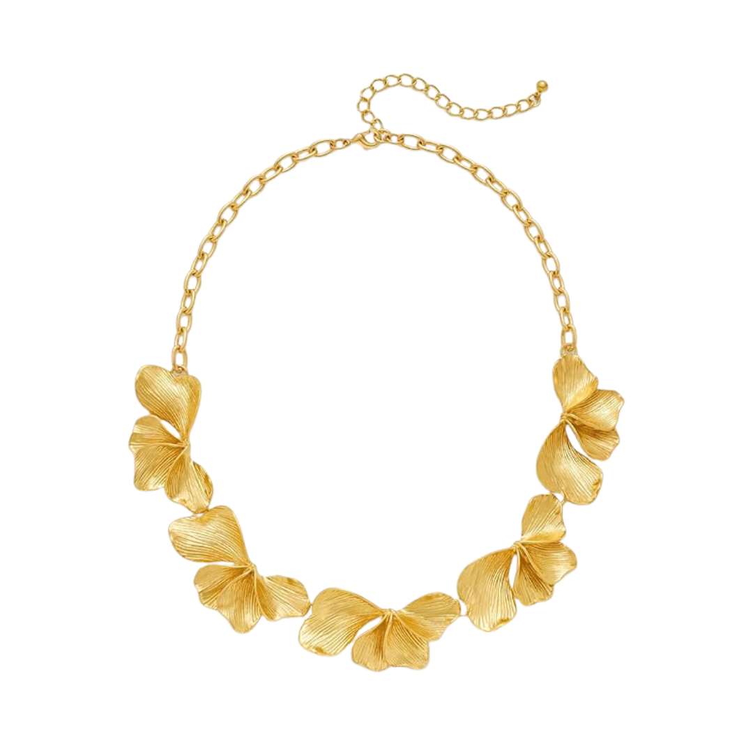 WOWORAMA Gold Leaf Collar Necklace