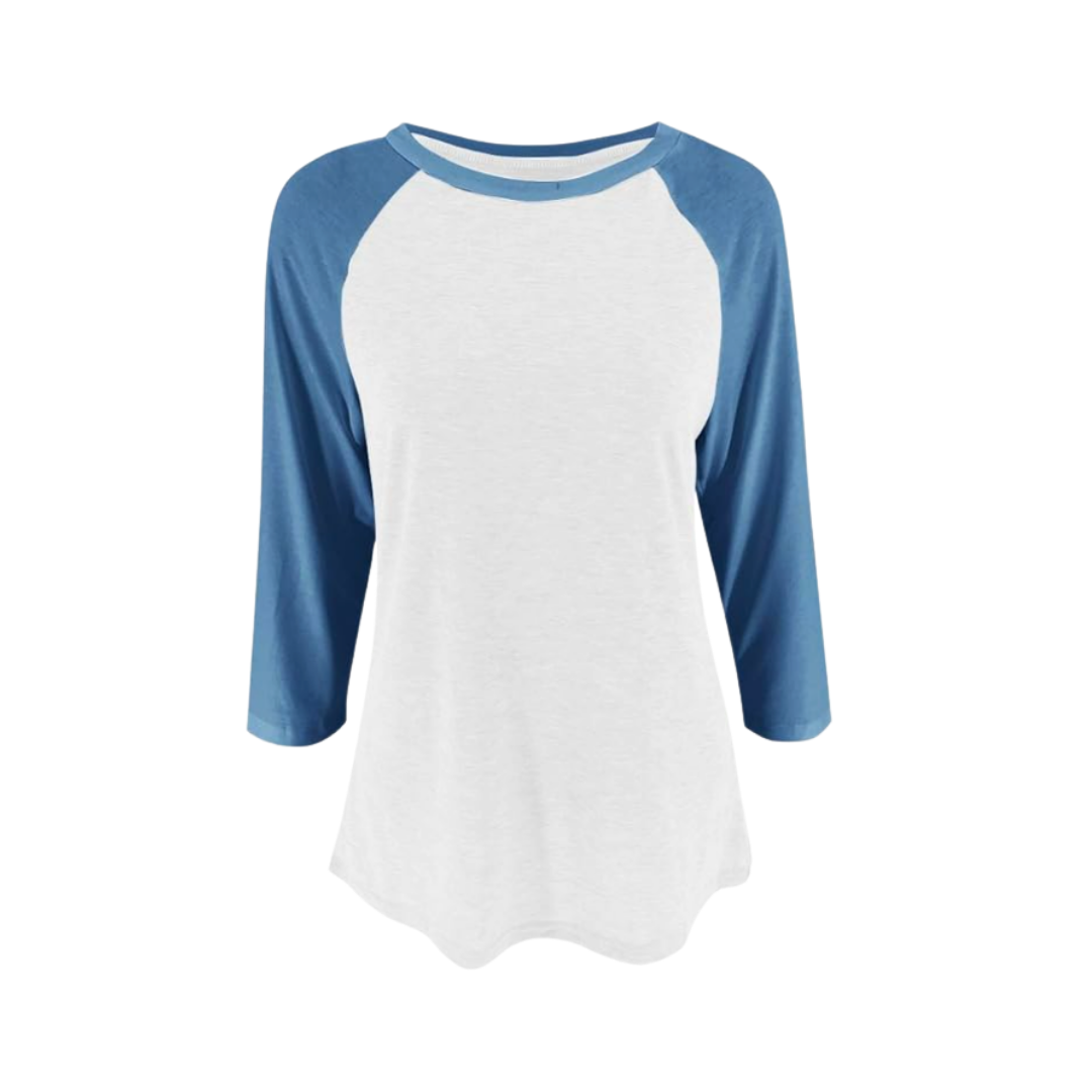Bingerlily Blue & White Baseball T-Shirt
