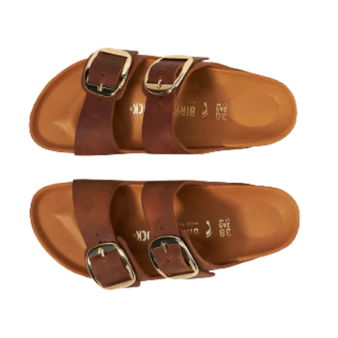 Birkenstock Brown Buckle Nubuck Sandals