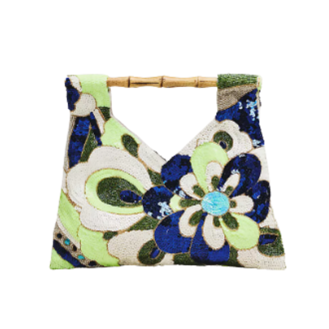 Maeve Beaded Bamboo Clutch