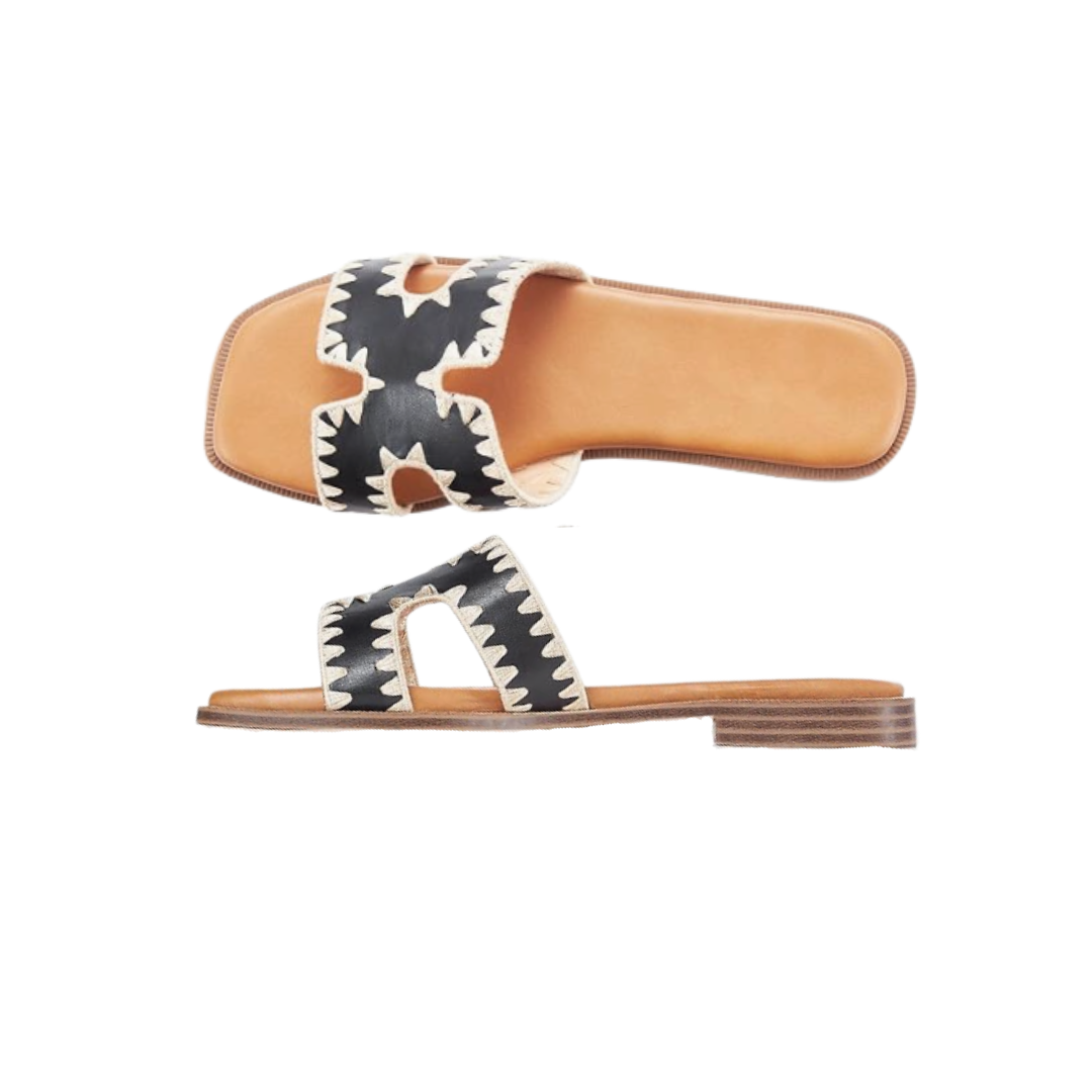 KENMITDY Contrasting Trim Sandals