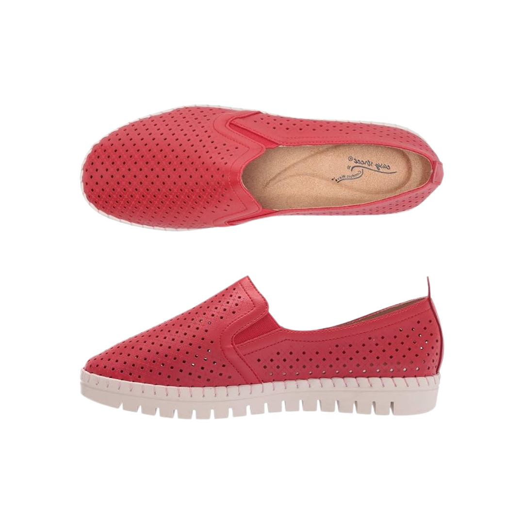 Easy Street Red Slip-On Sneakers